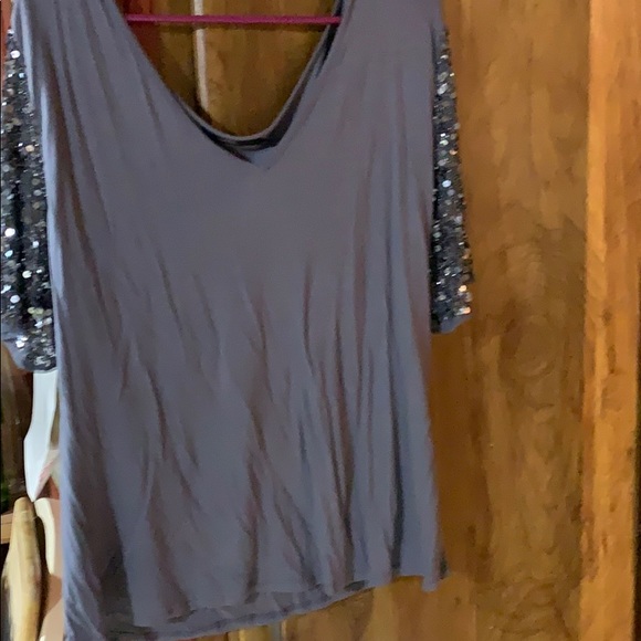 BKE blue sequins top - Picture 5 of 5